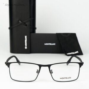 Montblanc Men Eyeglasses Black Demo Rectangle MB0187O 001 NEW AUTHENTIC